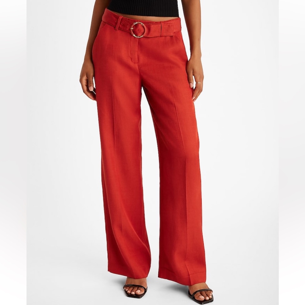 Express linen blend pants